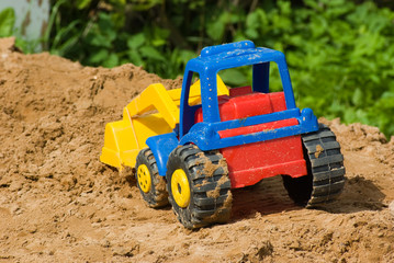 Toy tractor.