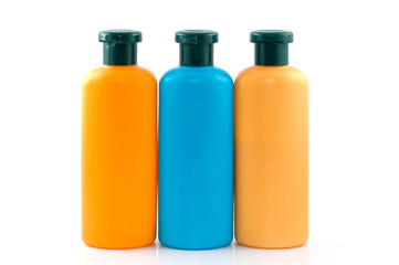 Bottles of cosmetics