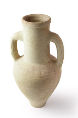 Poterie sur fond blanc