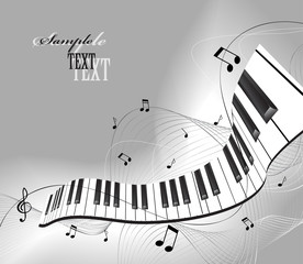 abstract piano background. Vector © kaprizka