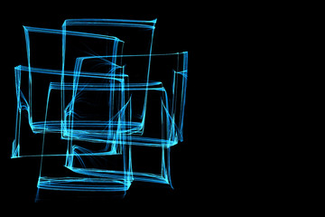 Abstract fractal rectangles background