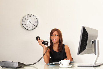 büro frau im stress