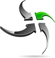 Abstract company symbol. Vector illustration.