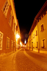 Old town at night, Sopron, Hungary