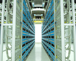 network hub and fiber cables