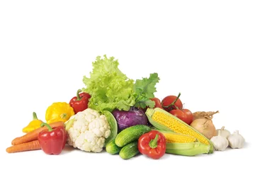 Foto op Plexiglas large group of vegetables © Mara Zemgaliete