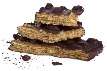 waffle with chocolate and nut