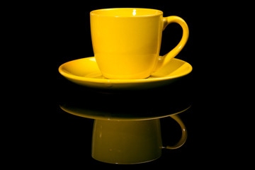 Yellow cup.