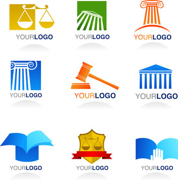 Vector law icons and elements