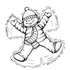 Fototapeta premium Kind, Mädchen, Weihnachten, Winter, Schnee