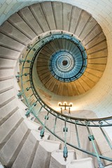 beautiful lighthouse staircase - obrazy, fototapety, plakaty