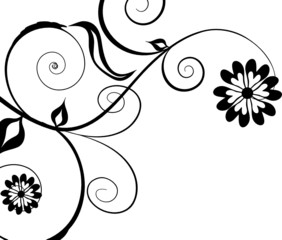 black and white design ornament