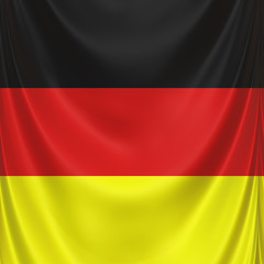 draped square German flag