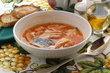 Zuppa di pesce alla tridentina - Primi del Trentino Alto Adige