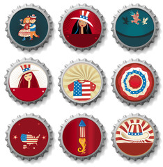 Obraz premium USA bottle-caps.