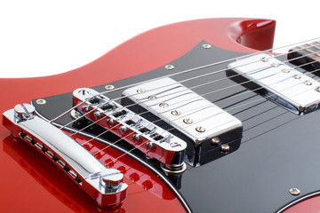 Electric guitar isolated on white background