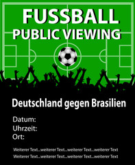 fussball public viewing vektor plakat