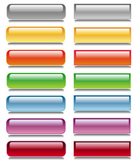 Vector glossy button set