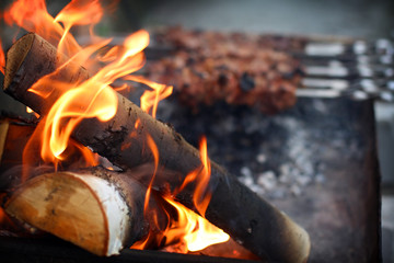 Firewood for shish kebab