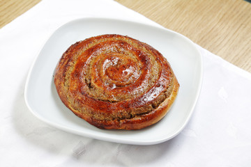 danish pastry on white plate