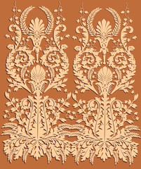 beige on brown vertical design