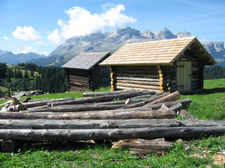 Obraz premium case di legno