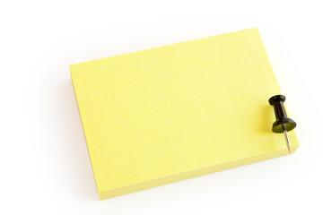 blank post-it note on white