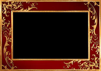 金の蔦模様のフレーム