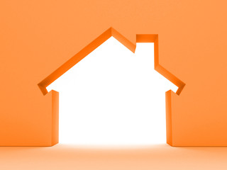 3d Render Of House Concept (Rent Metaphor)