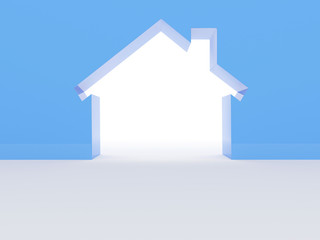 3d Render Of House Concept (Rent Metaphor)