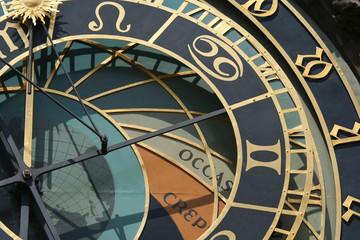 old astronomical clock in Prague, Czech republic