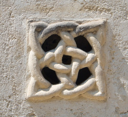 Wall decoration. Sassi of Matera. Basilicata.