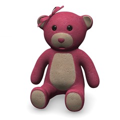 3d render of teddy girl
