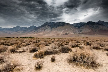 Photo sur Plexiglas Sécheresse nuages sombres dans la vallée de la mort