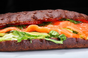 Smoked salmon multi grain sandwich