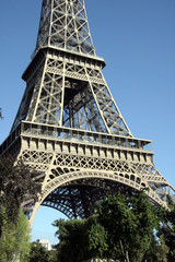Fototapeta na wymiar les deux premiers étages de la Tour Eiffel, Paris