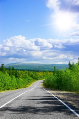 long road in noth green hills