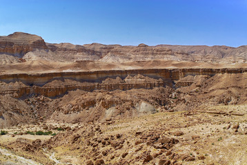 Vue des canyons du sud Tunisien