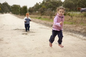 Running on country lane