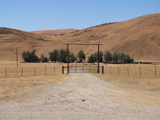 Ranch Entrance on acreage set up for horses.