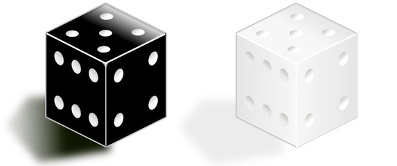Dé noir - Dé blanc.