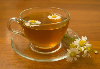 Herbal camomile tea