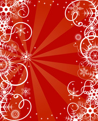 Grunge background with snowflakes