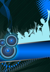 Party Flyer with abstract background