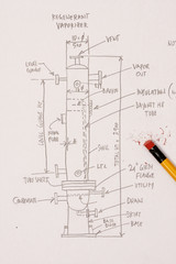 Sketch of a pressure vessel