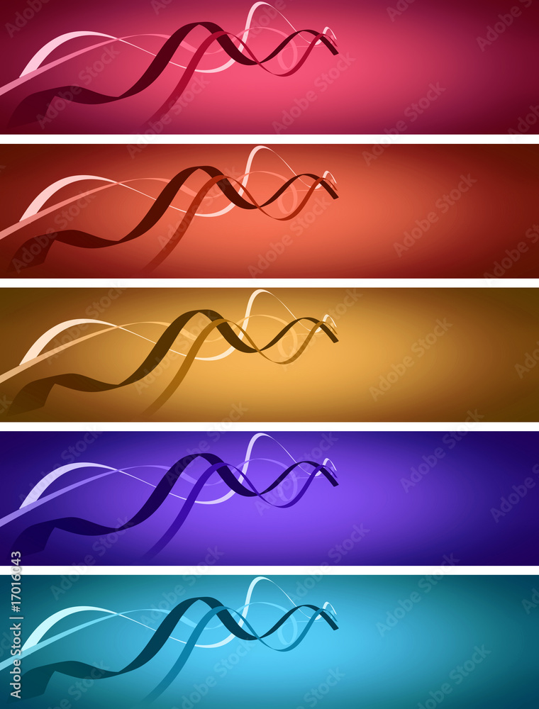 Wall mural path strand banner in 5 colors