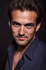 Young attractive brunette twenties caucasian man