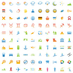 Fototapeta premium one hundred fully editable glossy vector web icons