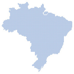 Brazil map dots