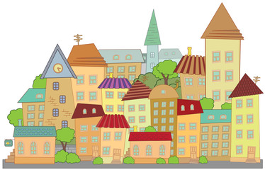 vector construction town little city